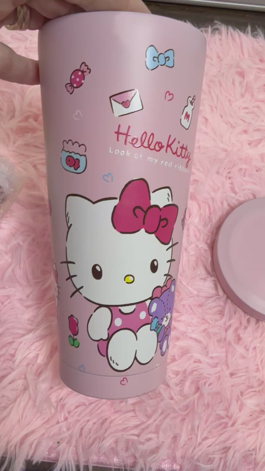 Metal large travel cup with straw
